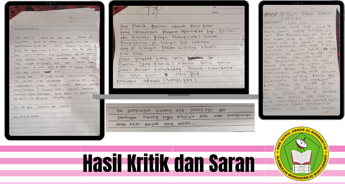 Wujudkan Kelas Interaktif Guru SMK Nurul Abror Al Robbaniyin Terima Kritik Membangun dari Siswa